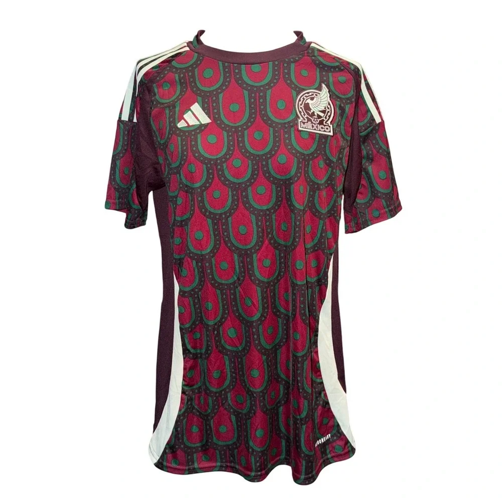 Adidas Mexico Away Jersey Mens L Maroon 2024 Copa America Aztec Quetzalcoatl